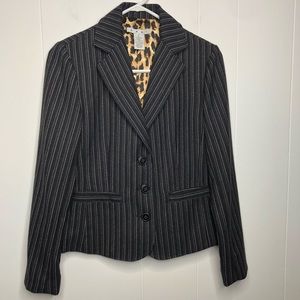 CAbi Navy blue pin striped blazer. Size 0.